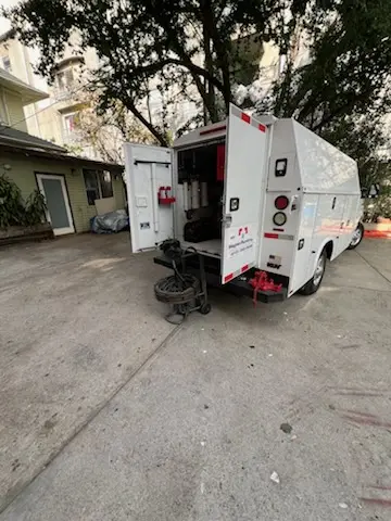 Magnet Plumbing service vehicle on-site for Faucet Repair in Beverly Hills